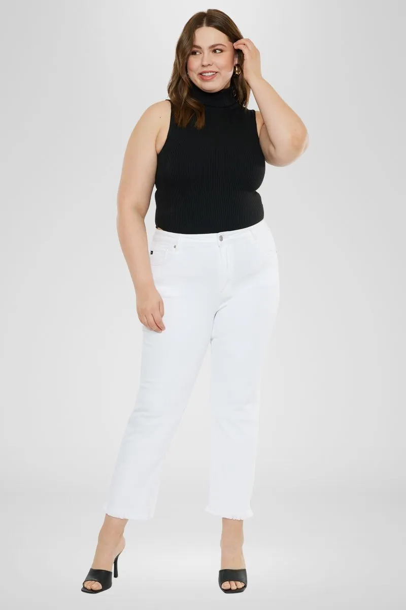 Rita High Rise Slim Straight Jeans (Plus Size)