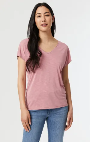 SHORT SLEEVE T-SHIRT IN DUSTY ROSE