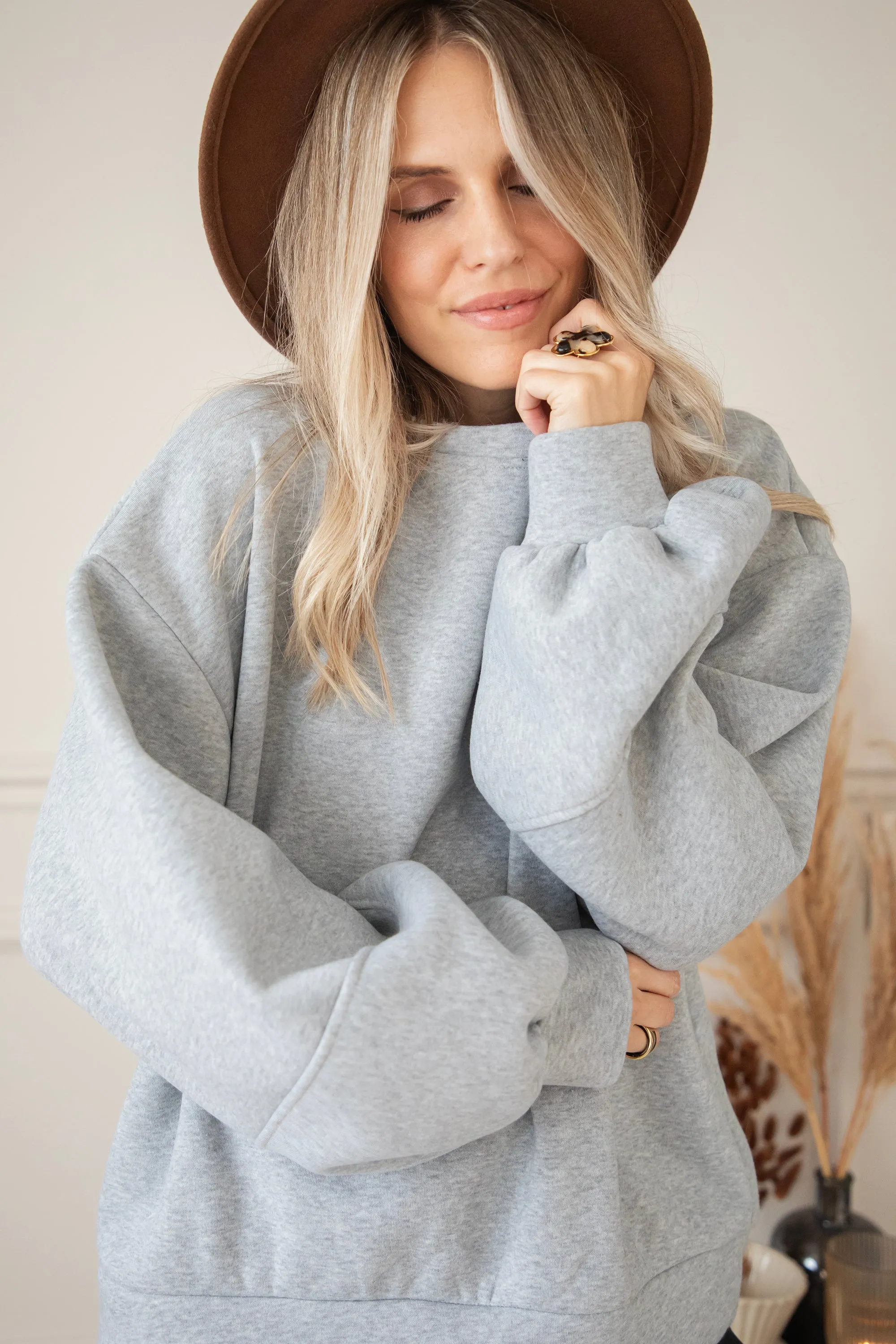 Snuggle Up  Grey - Sweater