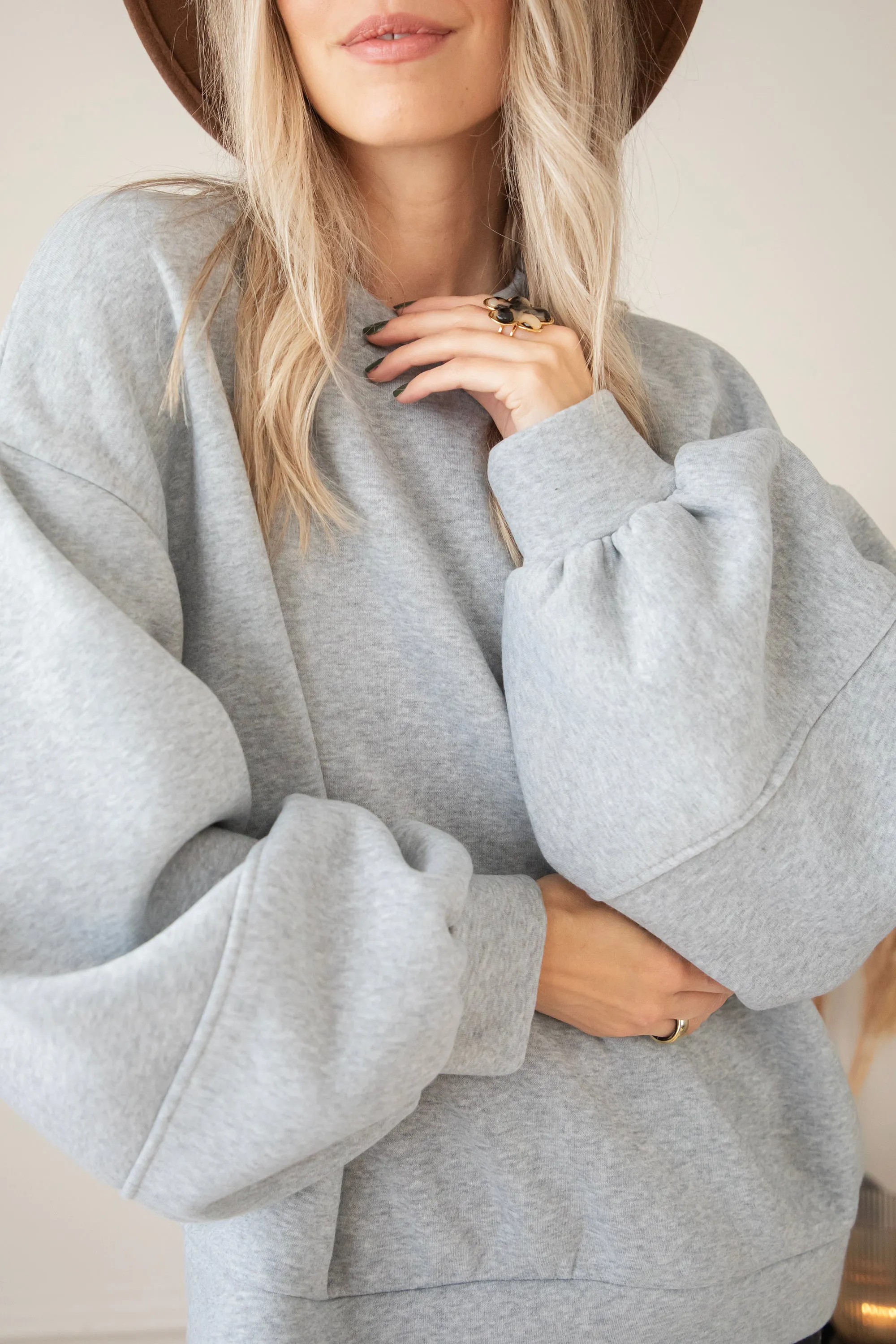 Snuggle Up  Grey - Sweater