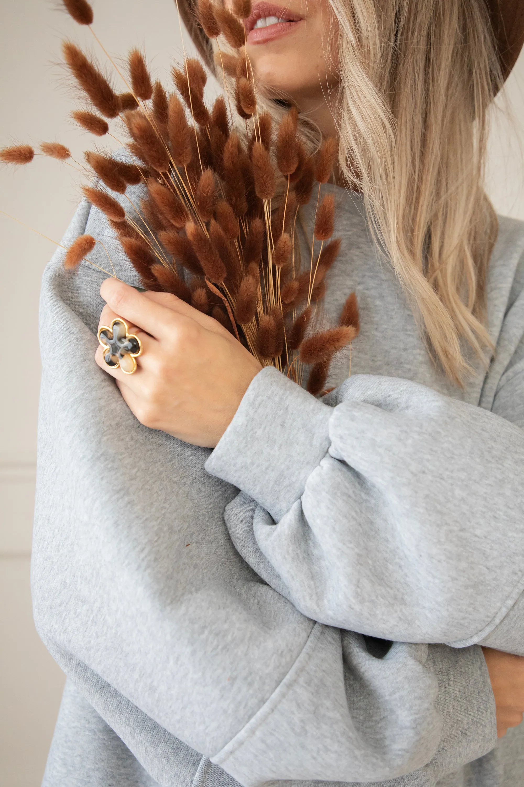 Snuggle Up  Grey - Sweater
