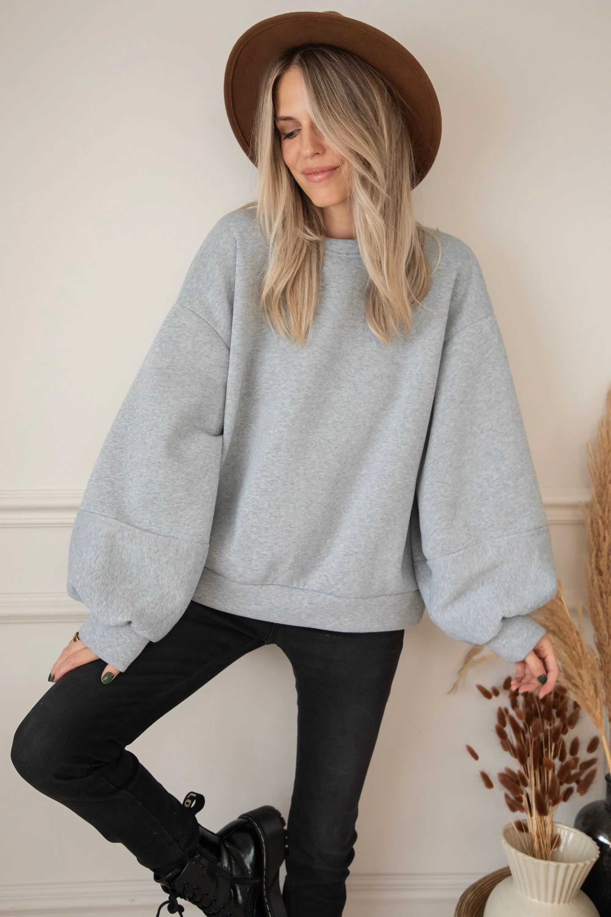 Snuggle Up  Grey - Sweater