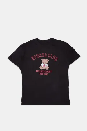 Sports Club Teddy Graphic Boyfriend Tee