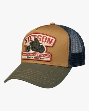 Stetson Motorcycle Trucker Cap - Beige / Olive