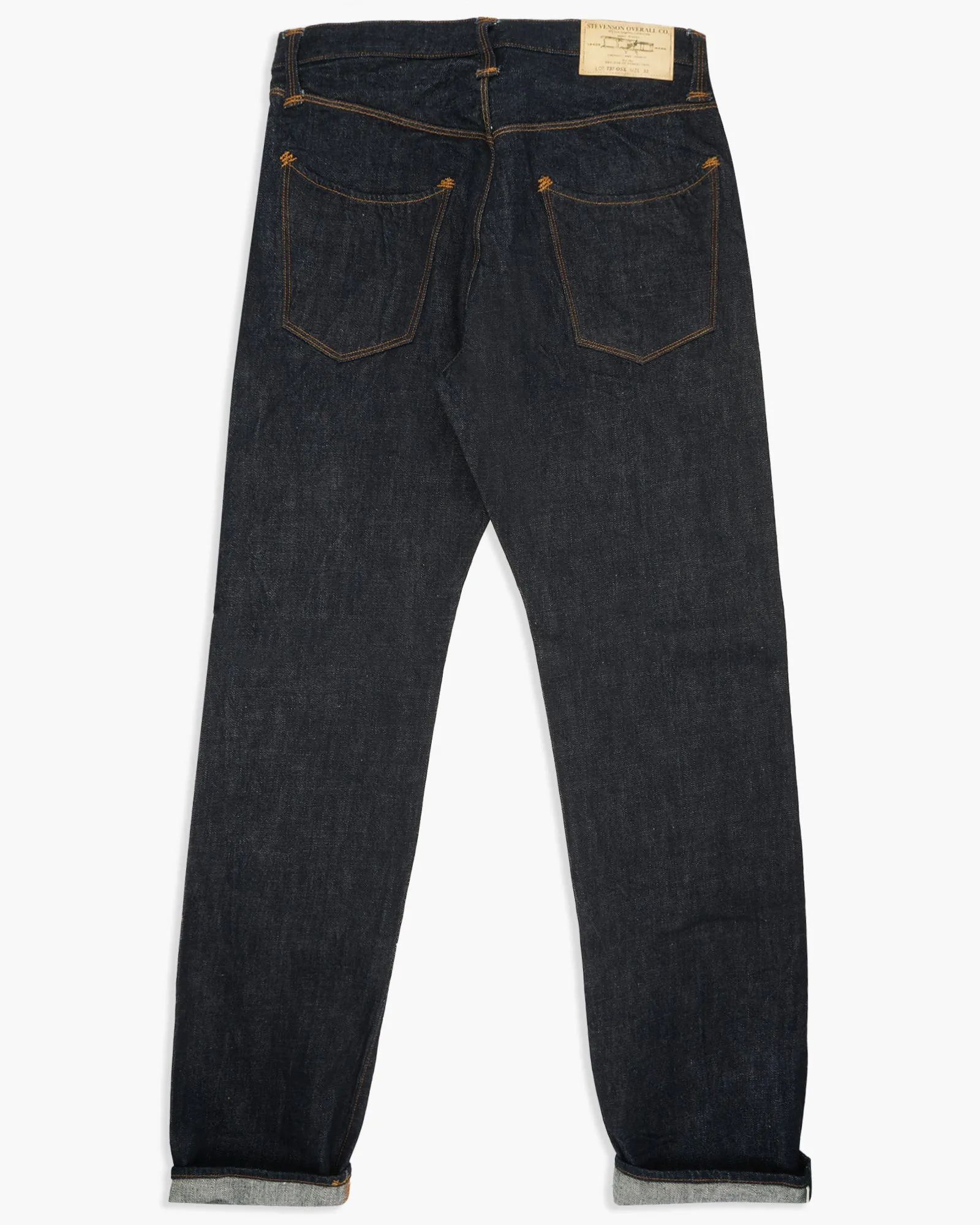 Stevenson Overall Co. Ventura 737 Slim Straight 13oz Selvedge Mens Jeans - Indigo One Wash