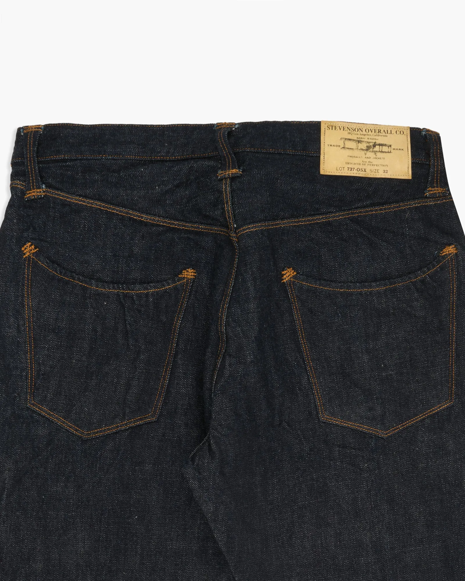 Stevenson Overall Co. Ventura 737 Slim Straight 13oz Selvedge Mens Jeans - Indigo One Wash