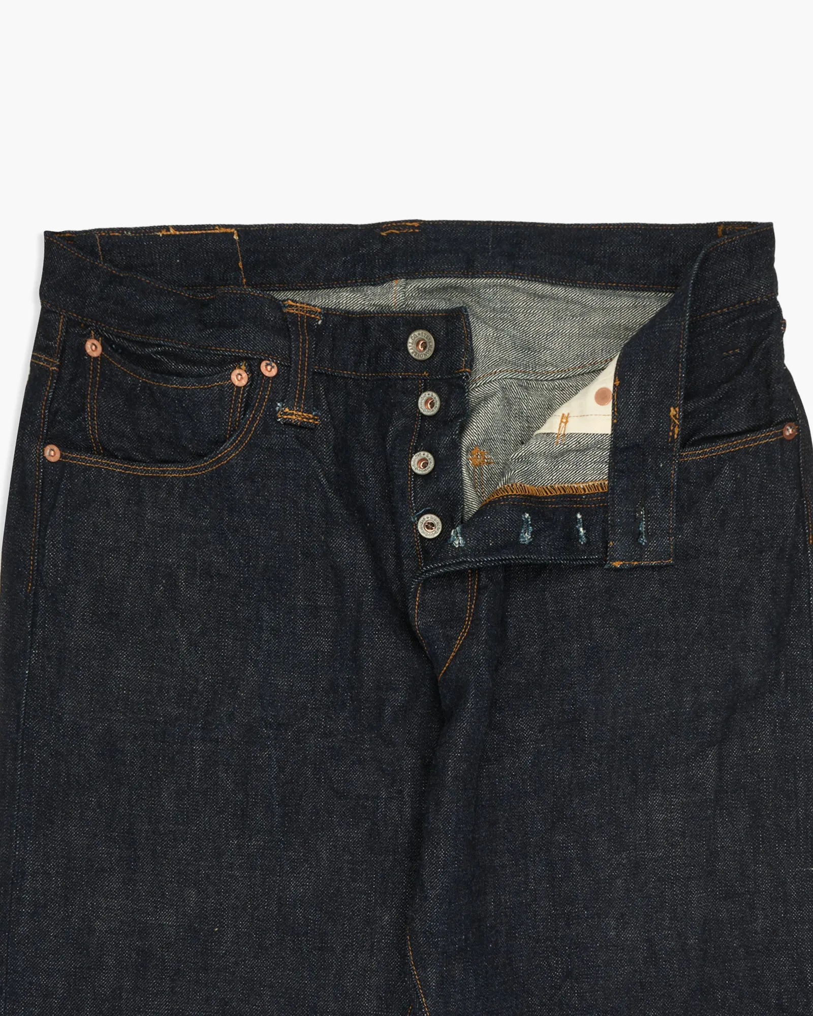 Stevenson Overall Co. Ventura 737 Slim Straight 13oz Selvedge Mens Jeans - Indigo One Wash