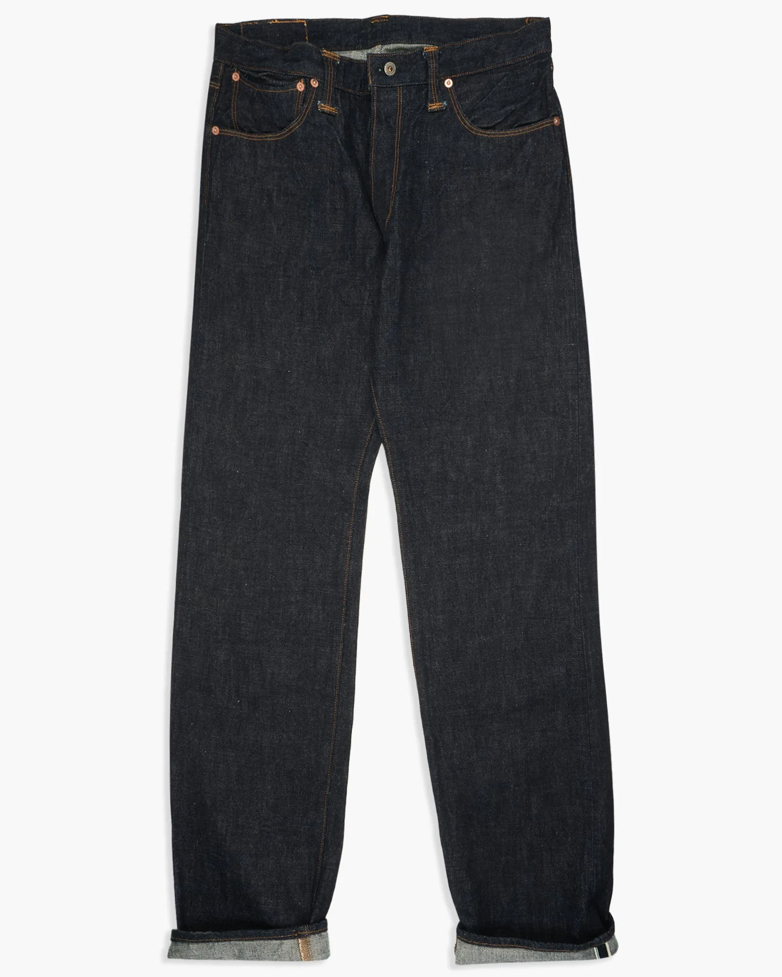 Stevenson Overall Co. Ventura 737 Slim Straight 13oz Selvedge Mens Jeans - Indigo One Wash