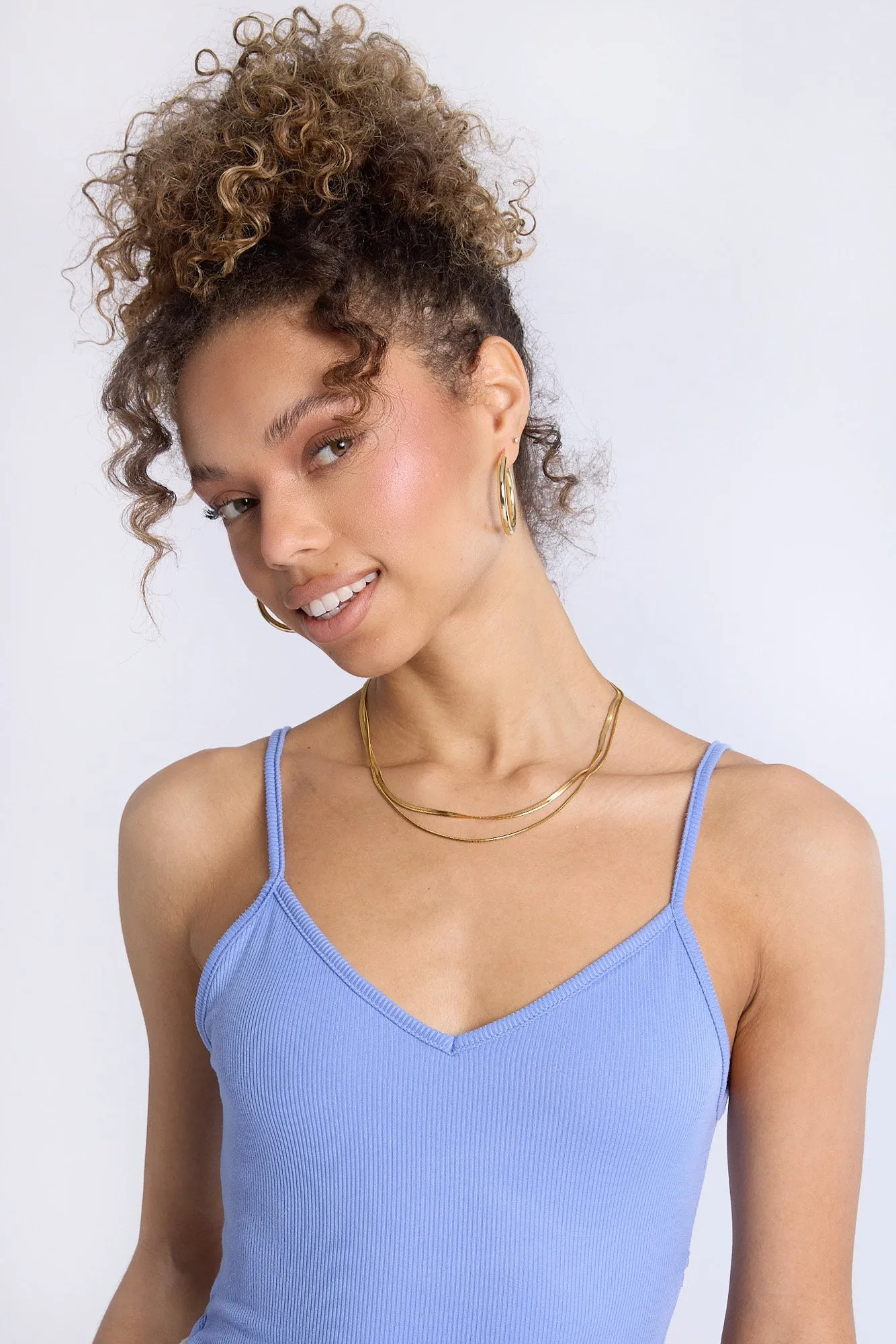 Super Soft Ribbed Cross-Back Bodysuit
