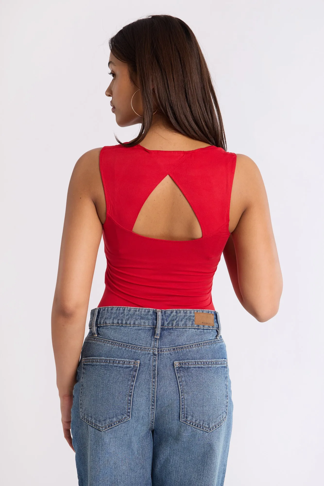 Super Soft Square Neck Open-Back Bodysuit