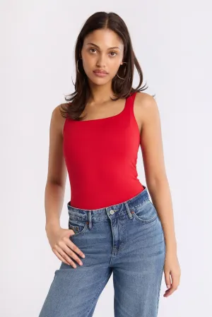 Super Soft Square Neck Open-Back Bodysuit