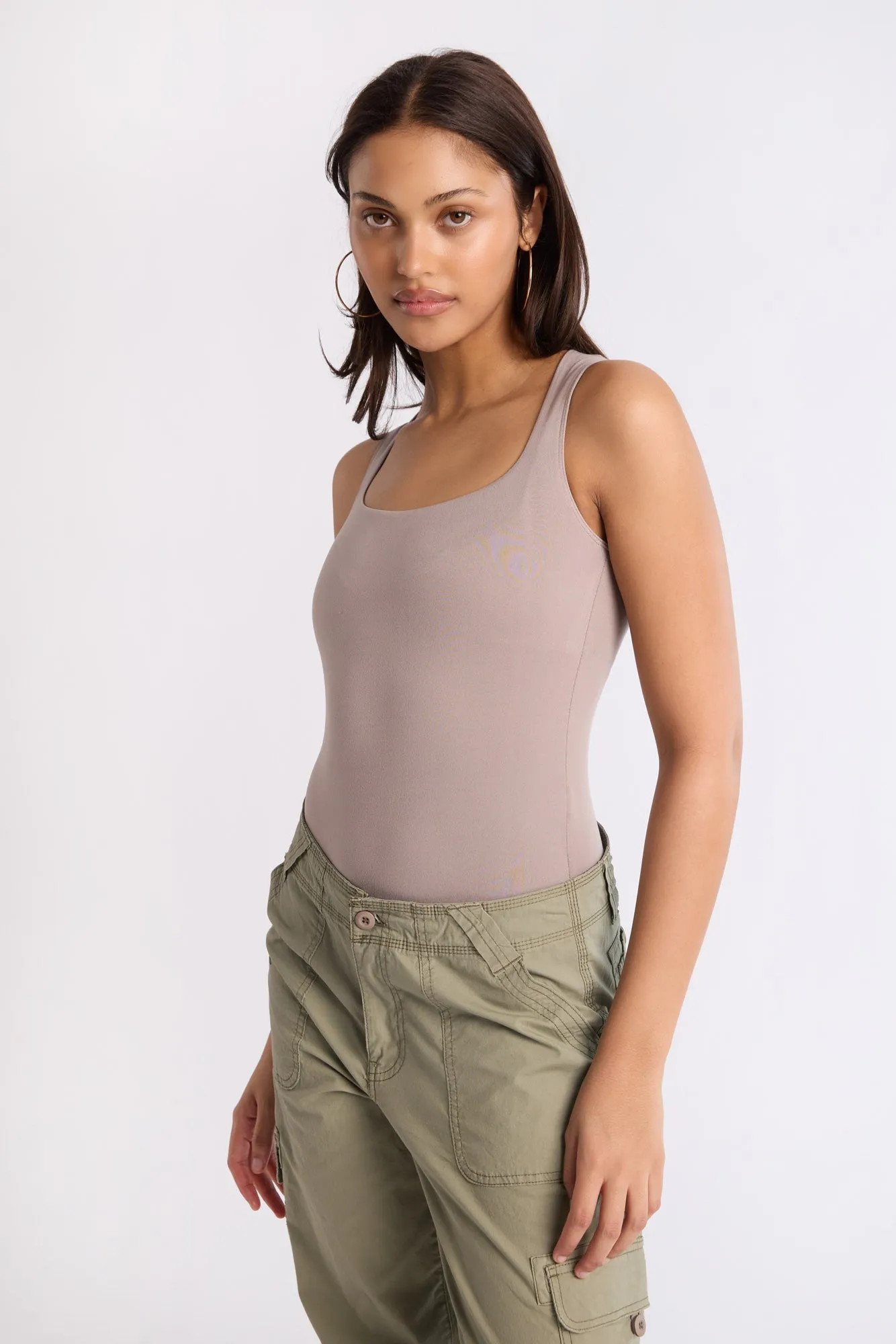 Super Soft Square Neck Open-Back Bodysuit