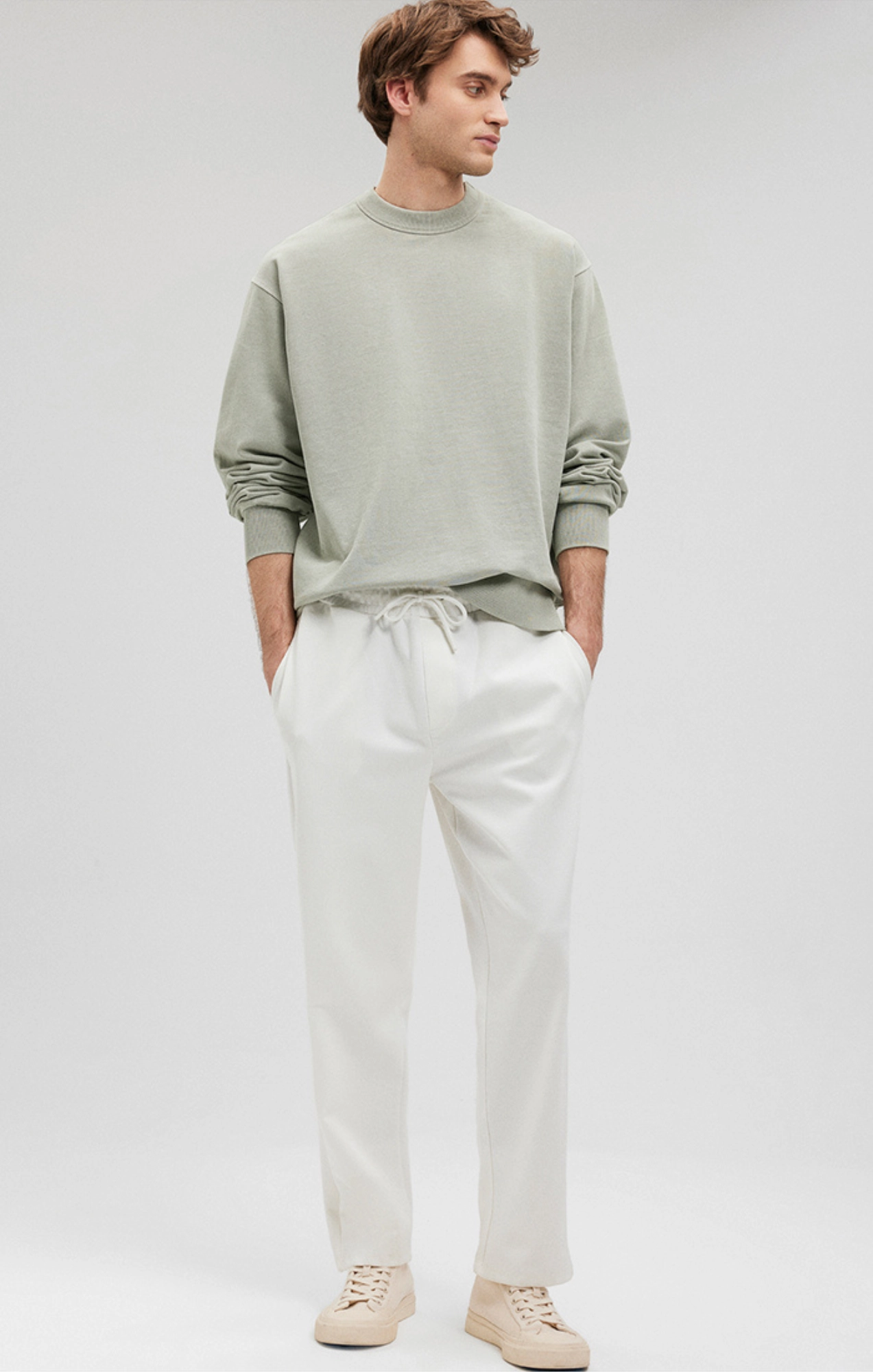 SWEATPANTS IN ANTIQUE WHITE
