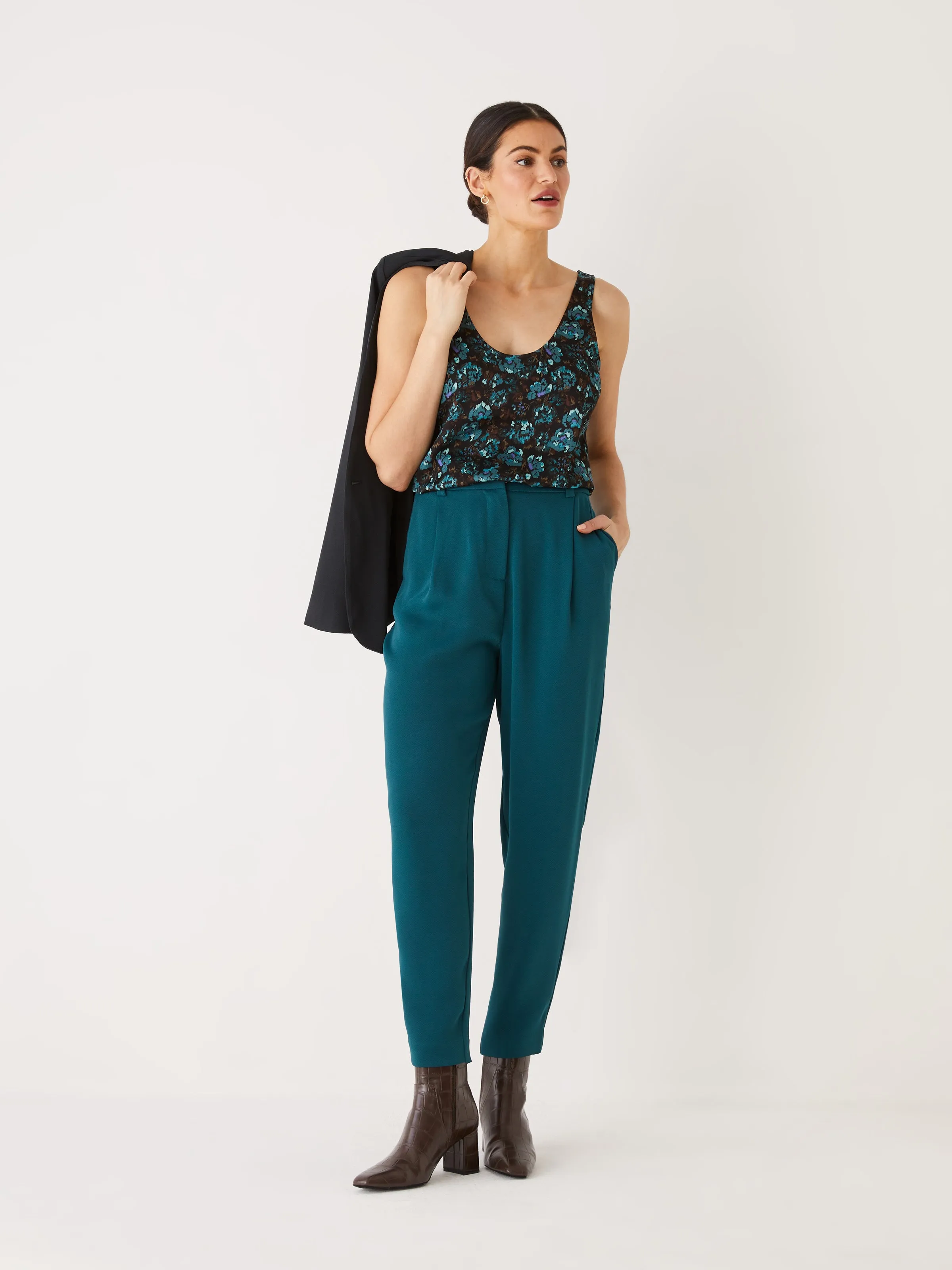 The Satin Camisole in Dark Green
