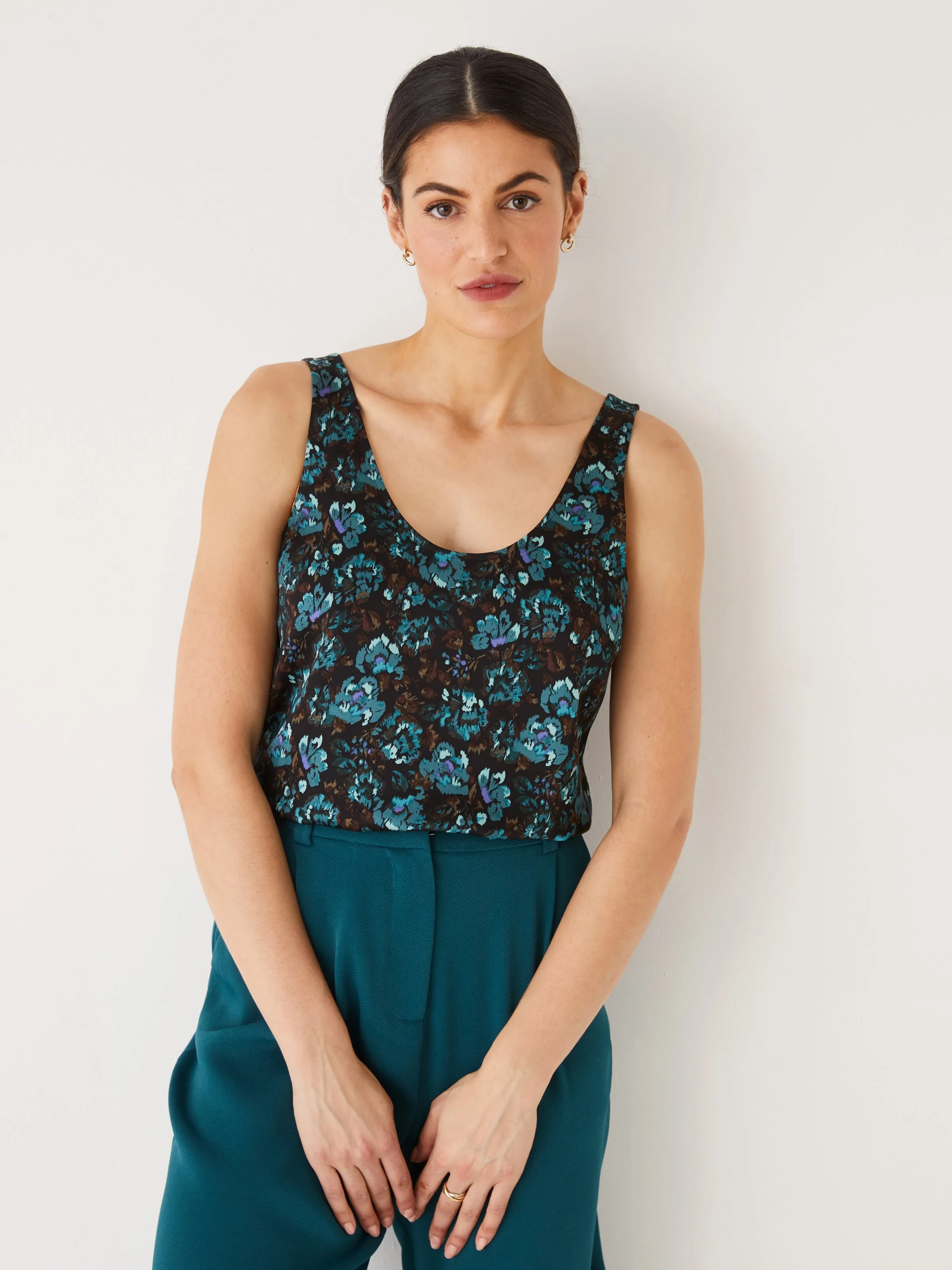 The Satin Camisole in Dark Green
