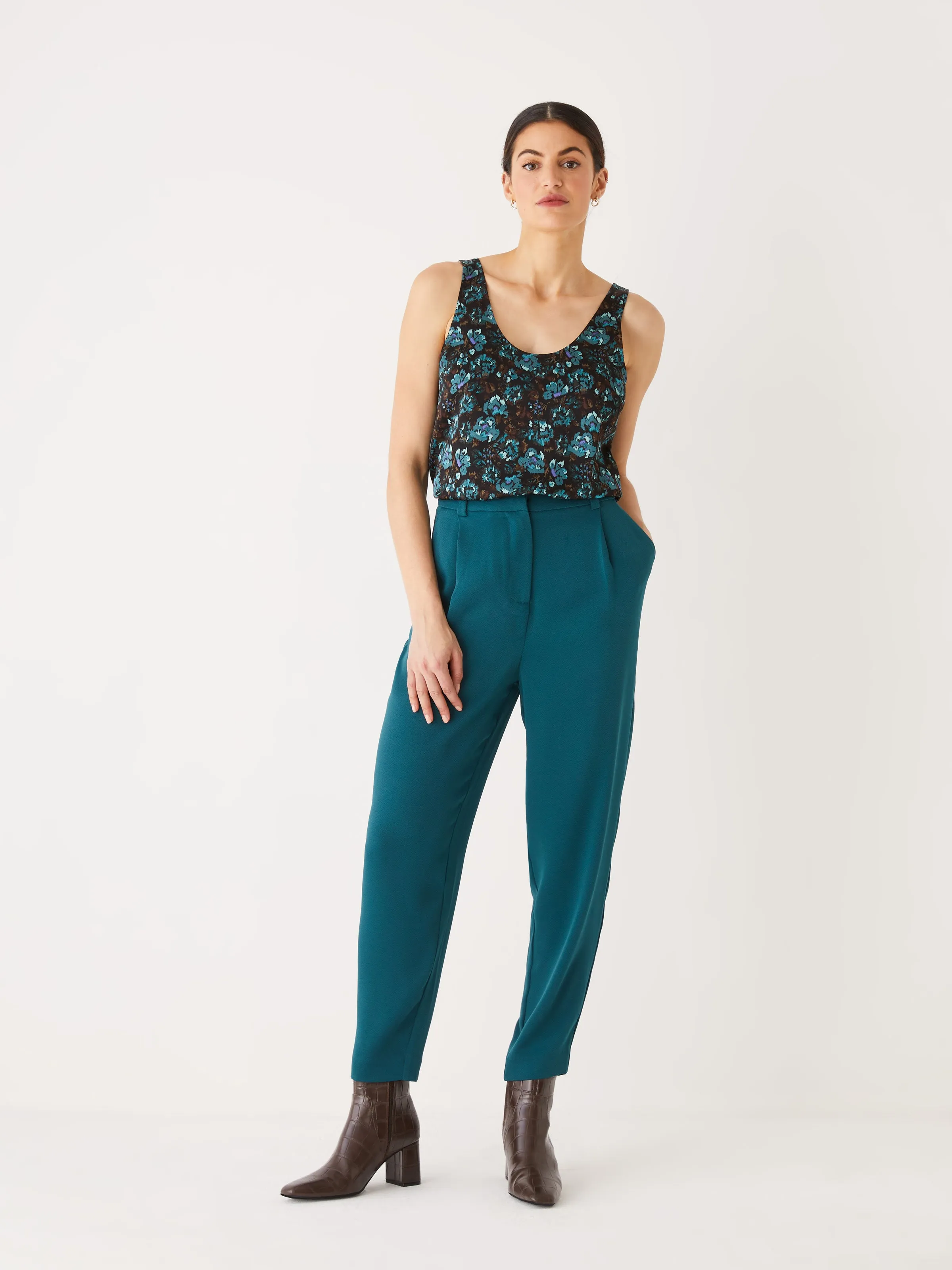 The Satin Camisole in Dark Green