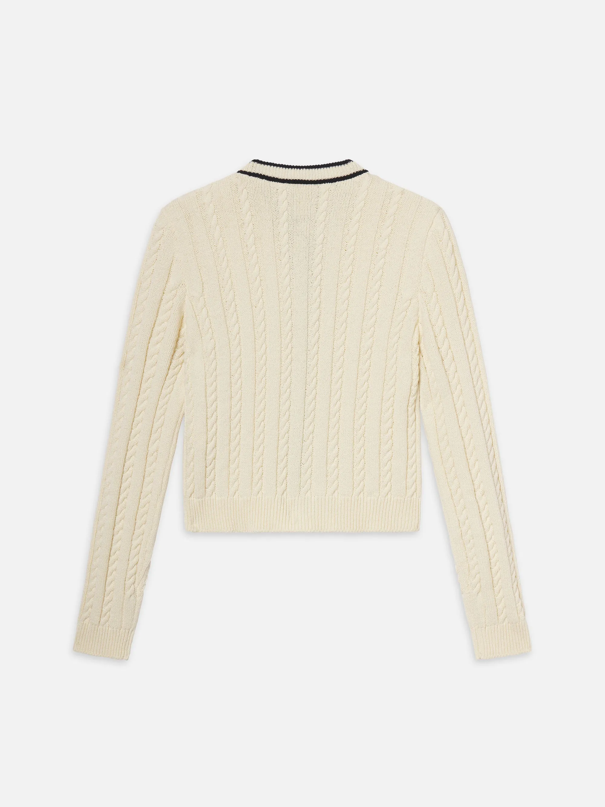 The Trimmed Cardi -- Cream Multi