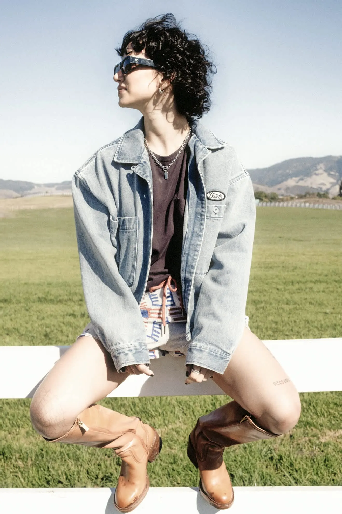 Trail Terry Cloth Short - Electronic Indigo Pattern