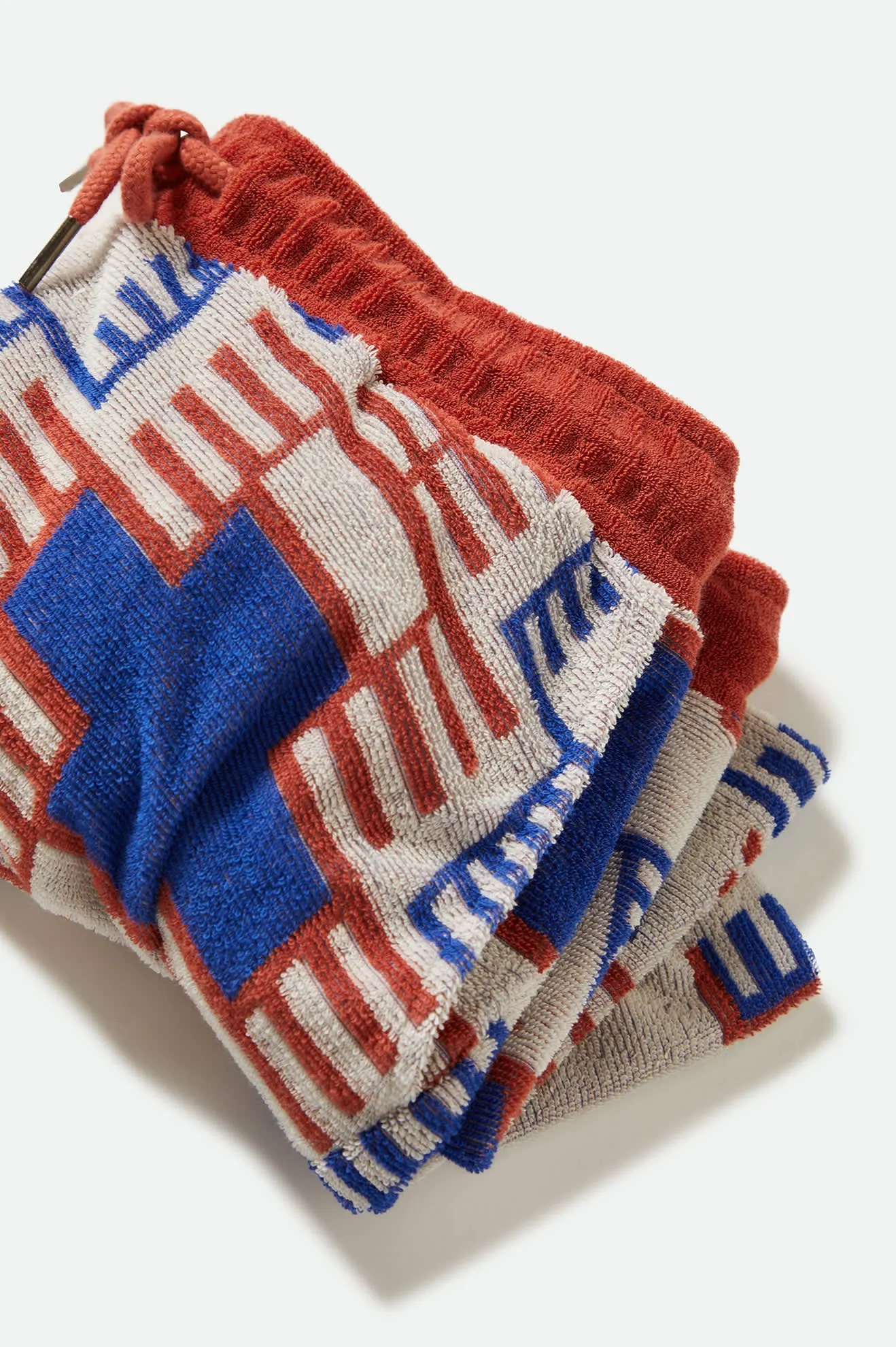 Trail Terry Cloth Short - Electronic Indigo Pattern