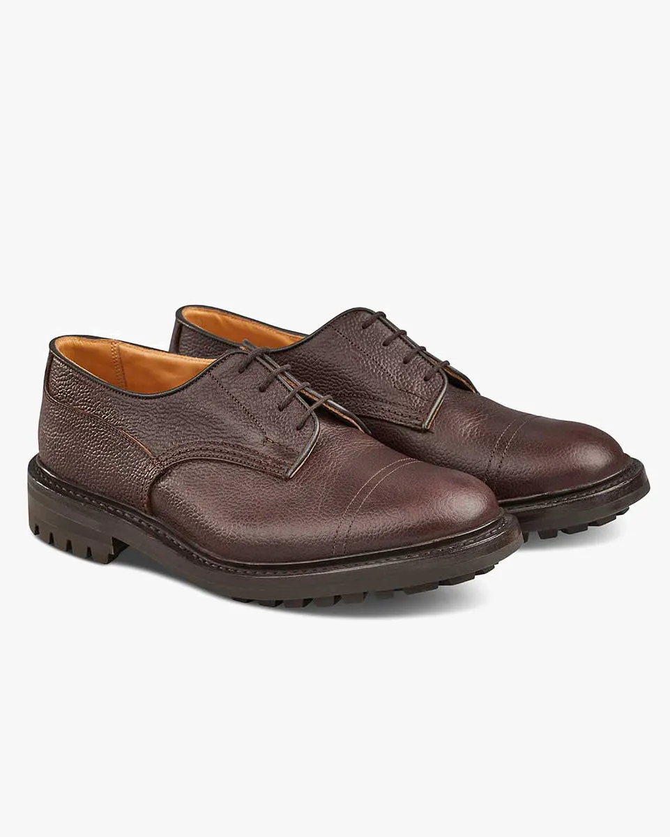 Trickers Matlock Country Toe Cap Derby Shoe - Brown Zug Grain / Commando Sole