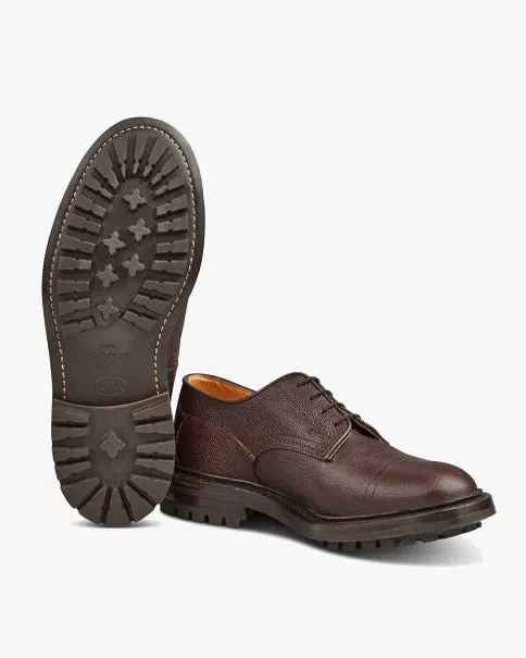 Trickers Matlock Country Toe Cap Derby Shoe - Brown Zug Grain / Commando Sole