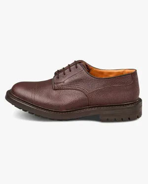 Trickers Matlock Country Toe Cap Derby Shoe - Brown Zug Grain / Commando Sole