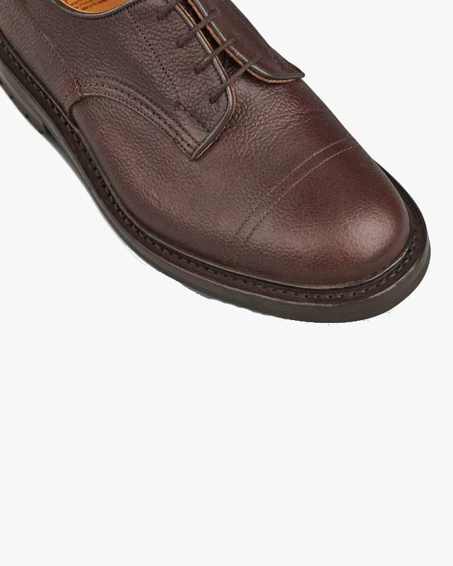 Trickers Matlock Country Toe Cap Derby Shoe - Brown Zug Grain / Commando Sole