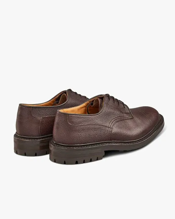 Trickers Matlock Country Toe Cap Derby Shoe - Brown Zug Grain / Commando Sole