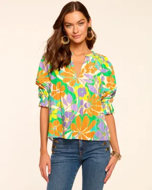 Trixie Puff Sleeve V-Neck Blouse