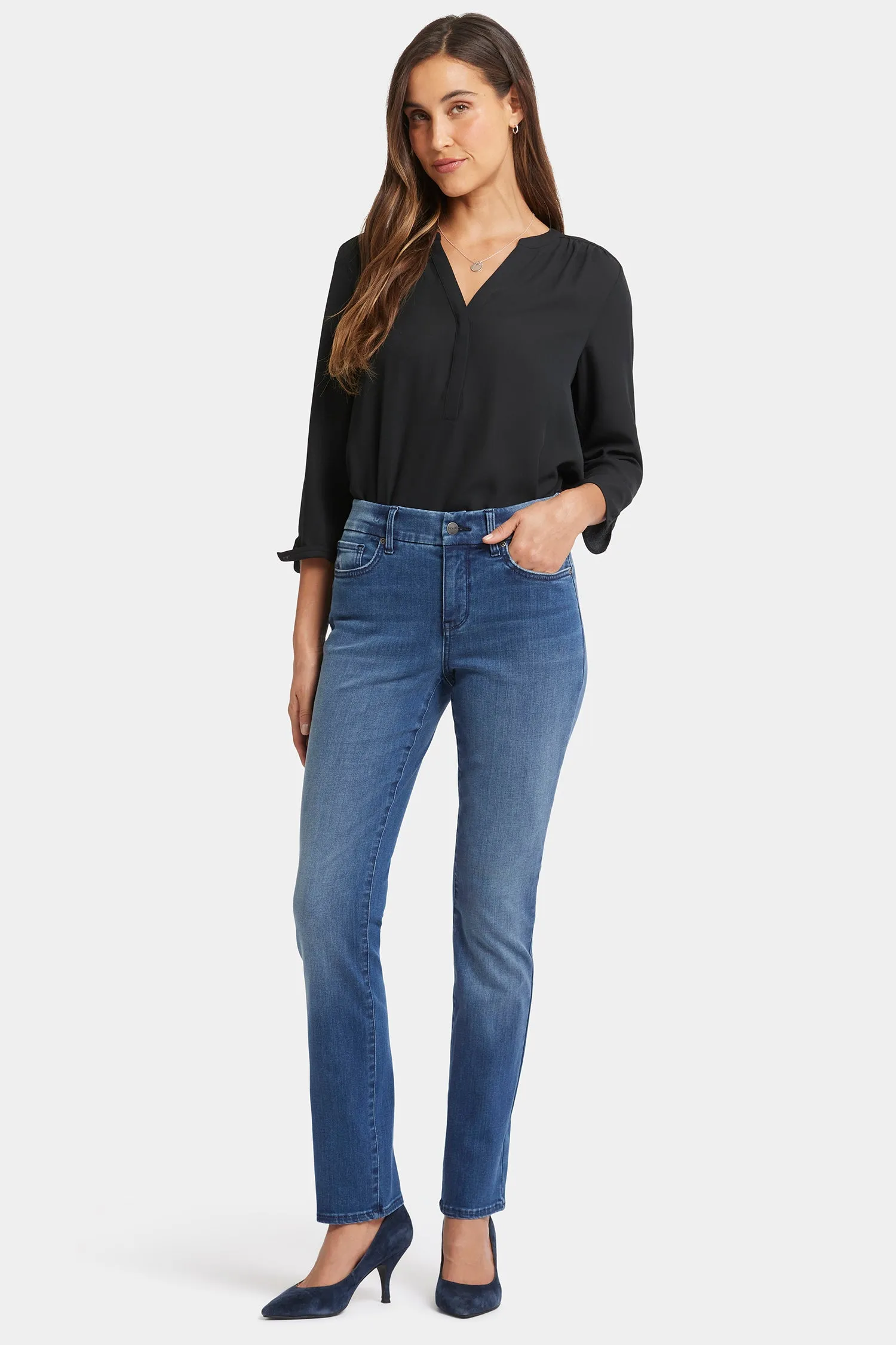 Waist-Match™ Sheri Slim Jeans In Petite - Cascade Wave