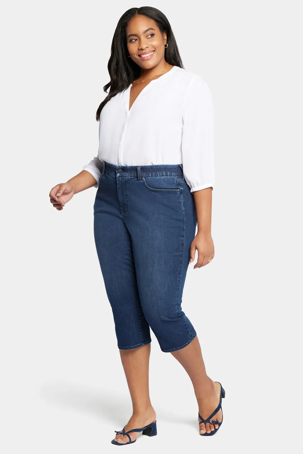 Waist-Match™ Slim Straight Crop Jeans In Plus Size - Prospect