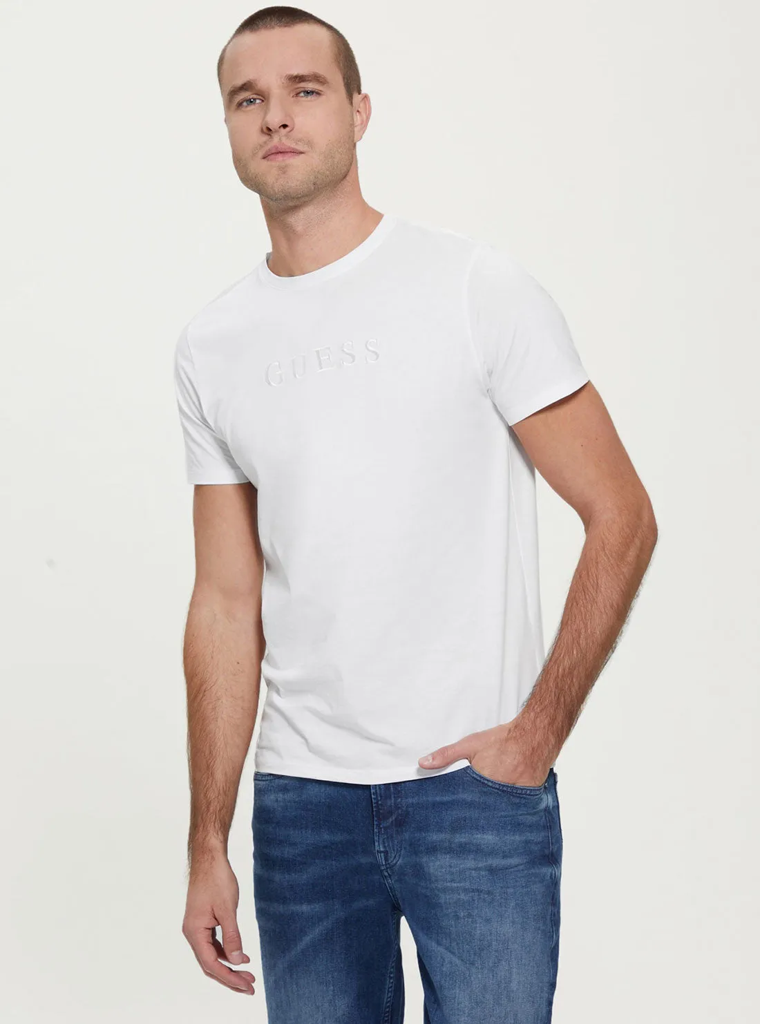 White Pima Logo T-Shirt