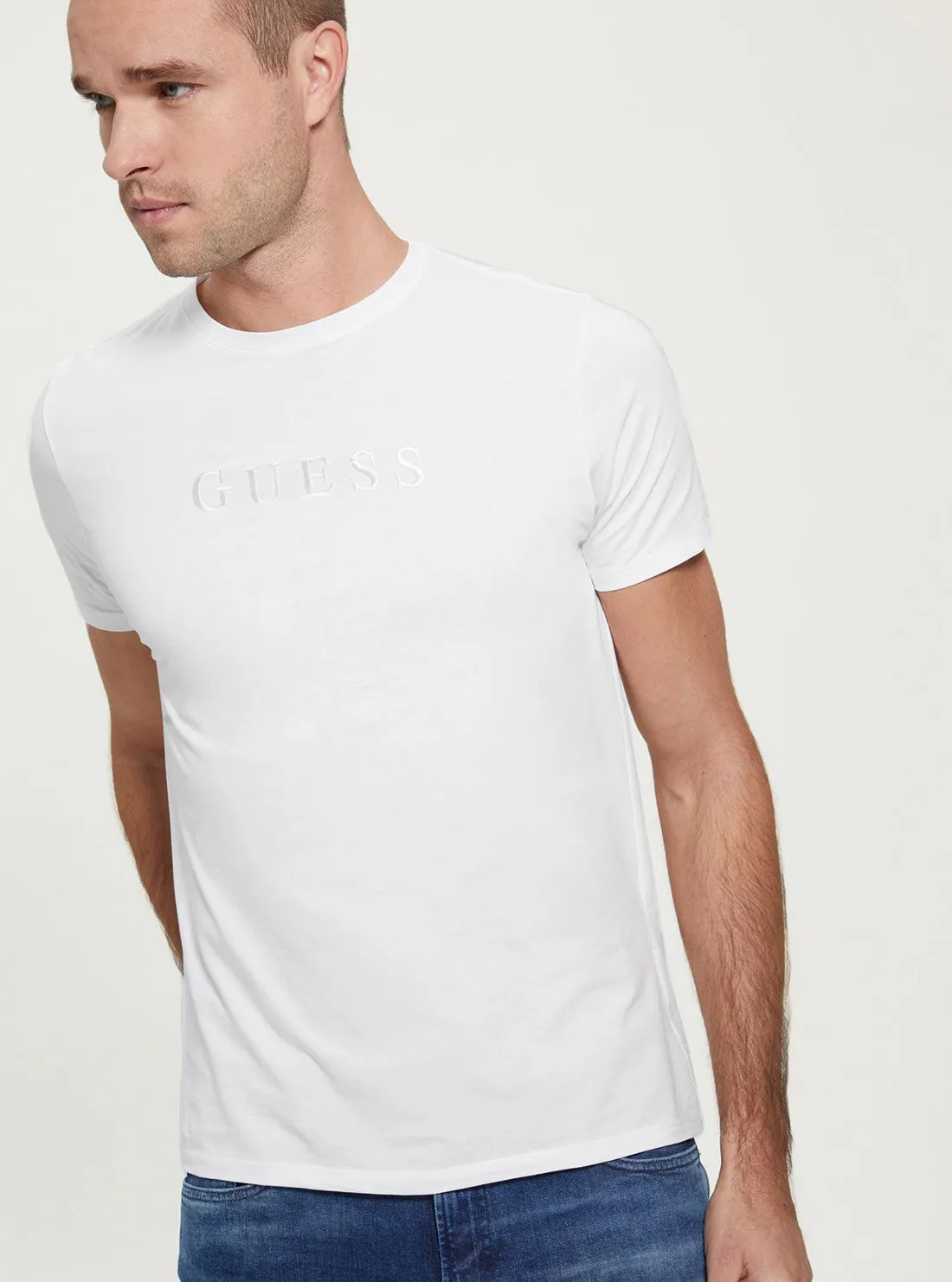 White Pima Logo T-Shirt