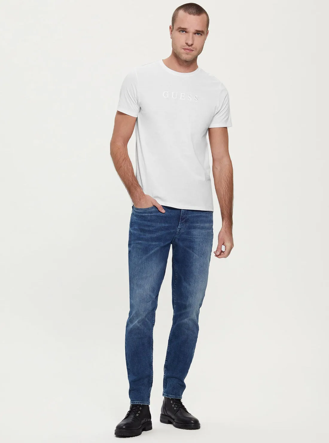 White Pima Logo T-Shirt