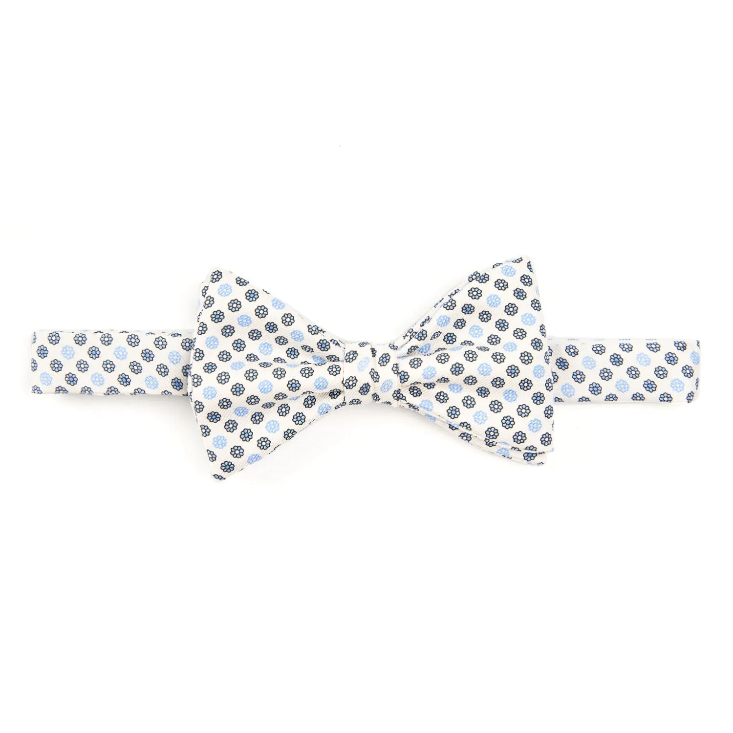 WHITE PRE-KNOTTED SILK BOWTIE