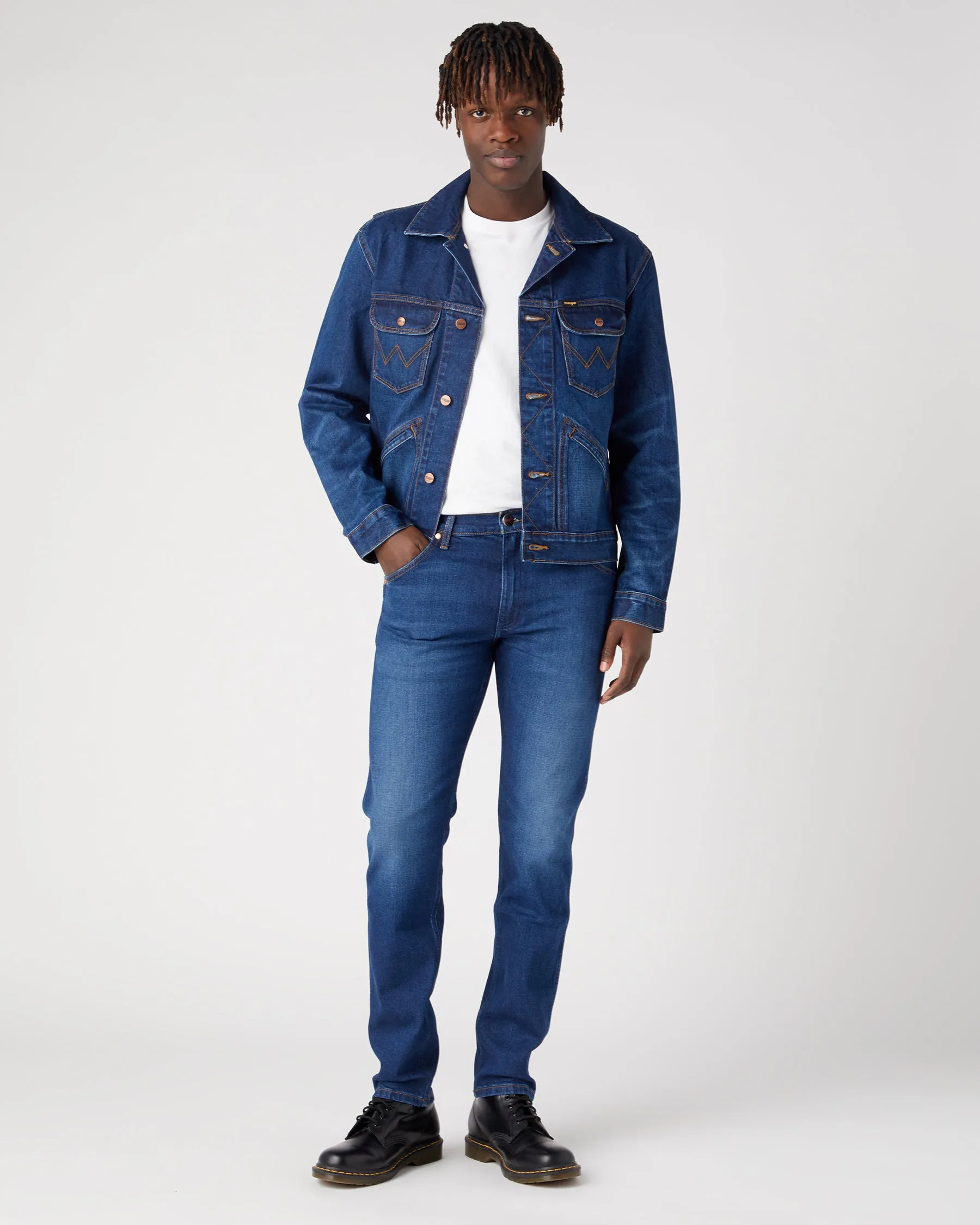 Wrangler Icons 11MWZ Western Slim Mens Jeans - Far Away