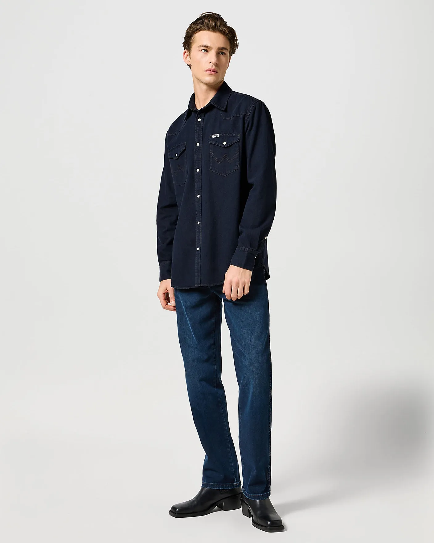 Wrangler Western Denim Shirt - Midnight Rodeo
