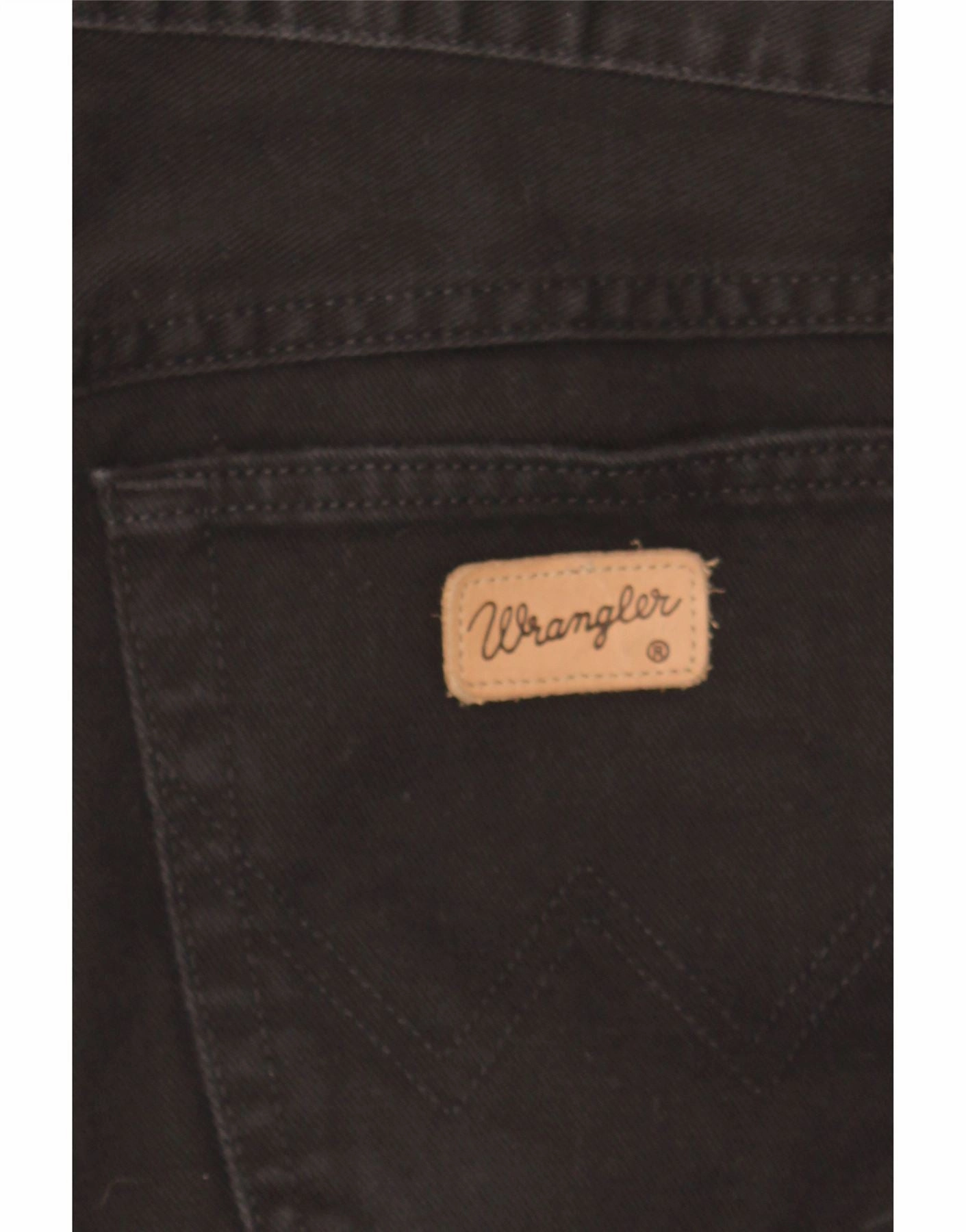 WRANGLER Mens Texas Straight Jeans W31 L31 Black Cotton