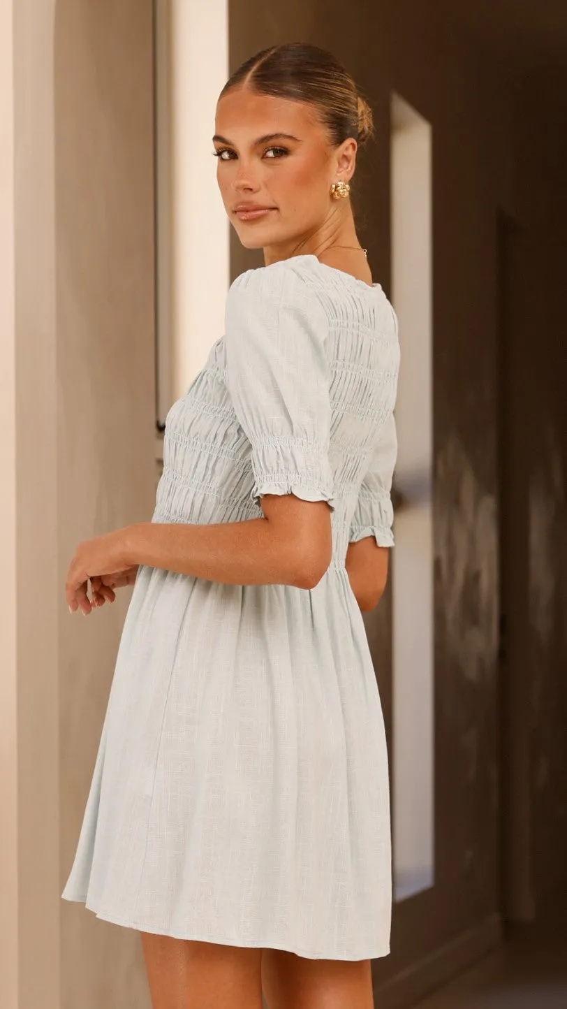 Yana Mini Dress - Light Blue