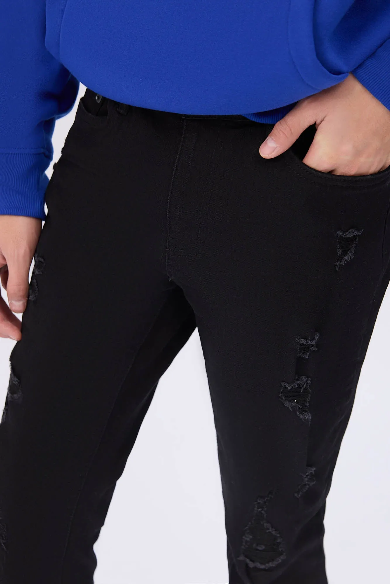 Zane Slim Rip & Repair Jeans